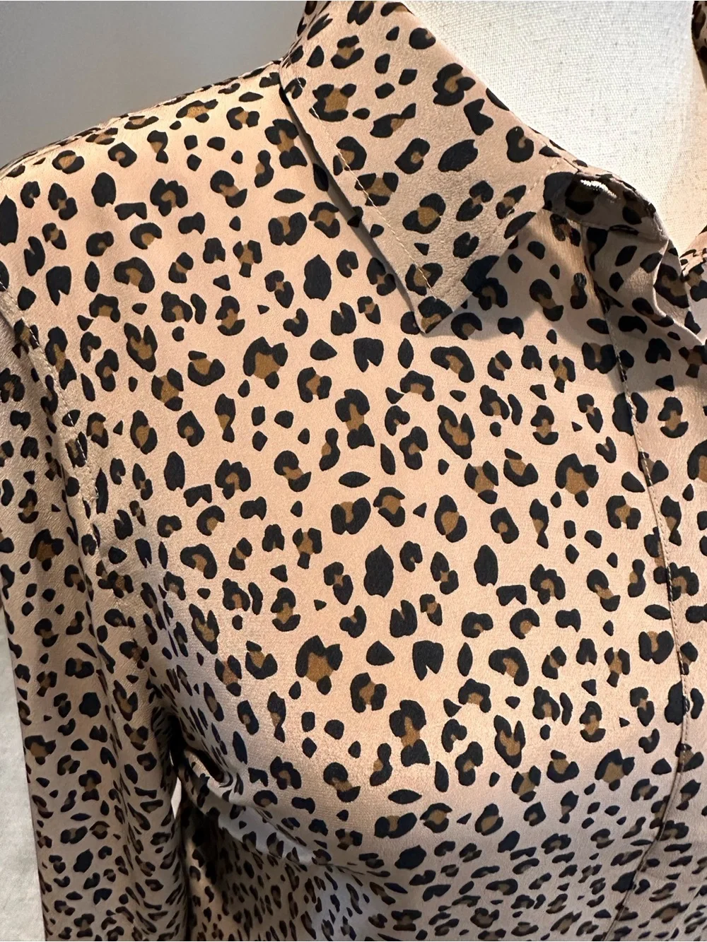 J. Crew Leopard Print Silk Blouse